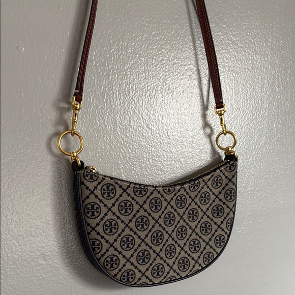 Mini T Monogram Jacquard Hobo Bag - Picture 3 of 11